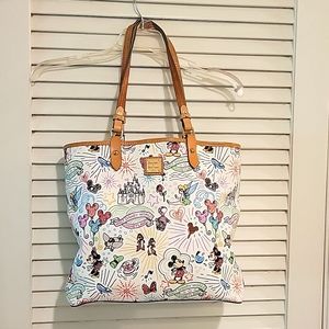 Disney Dooney and Bourke Rare Sketch Tote Bag retired print